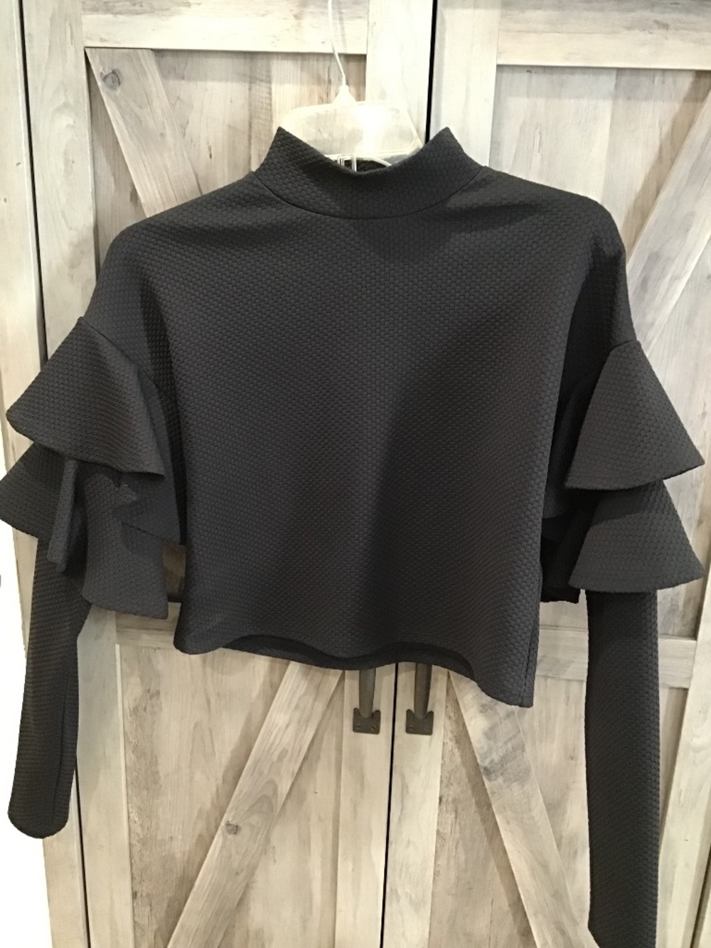 Romeo and Juliet fun ruffled selves top